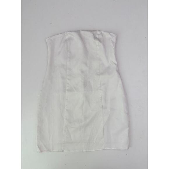 Sky to moon white stain strapless mini dress - size small - Picture 2 of 7